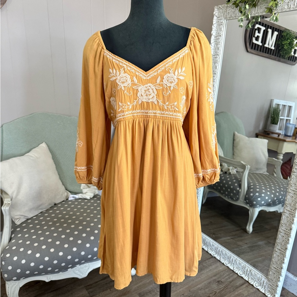 Savannah Jane Marigold Embroidered Dress